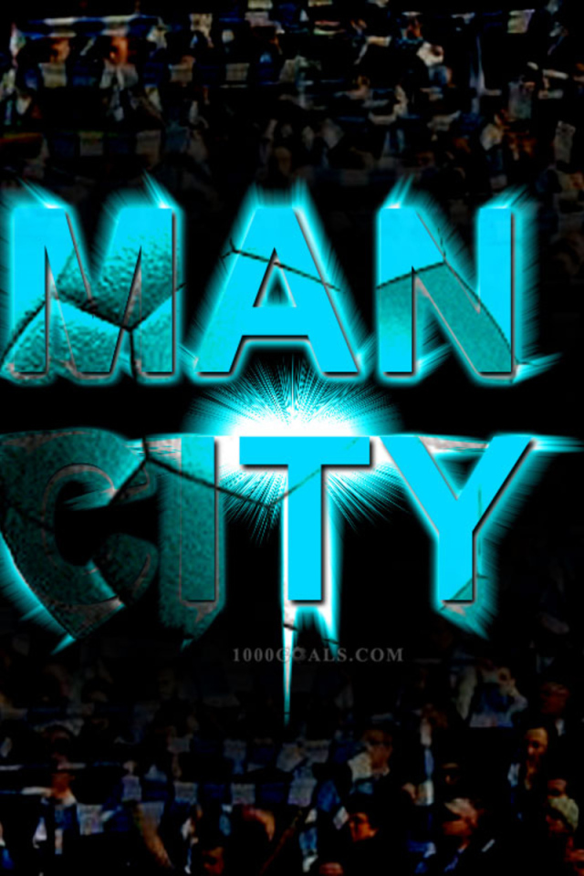 Манчестер Сити на черном фоне