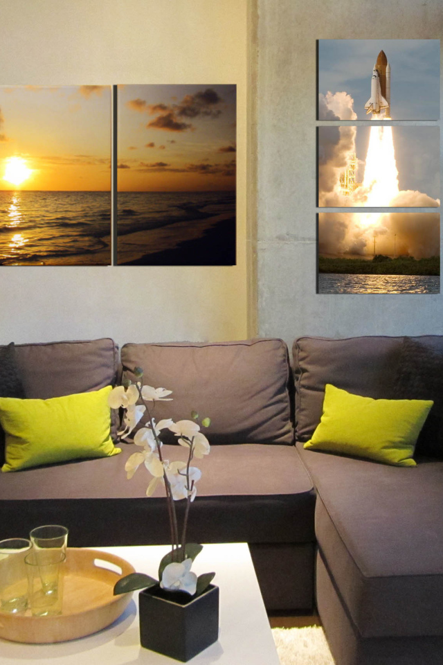 Картины на стене в гостиной