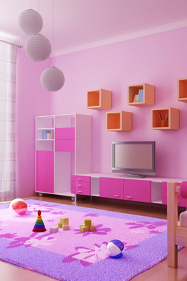 Розовая детская для девочки