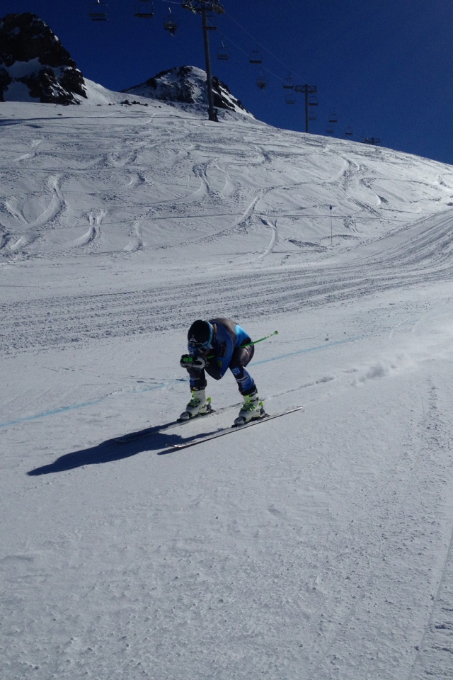 Обладатель серебряной медали американский лыжник Эндрю Вайбрехт на олимпиаде в Сочи