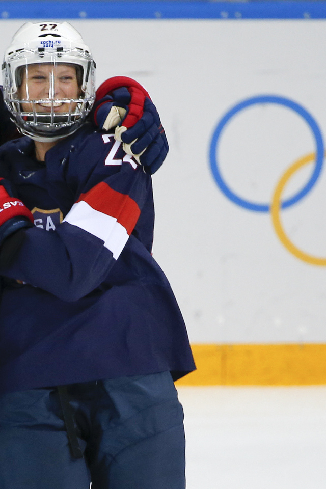 Обладательницы серебряной медали женская хоккейная сборная из США