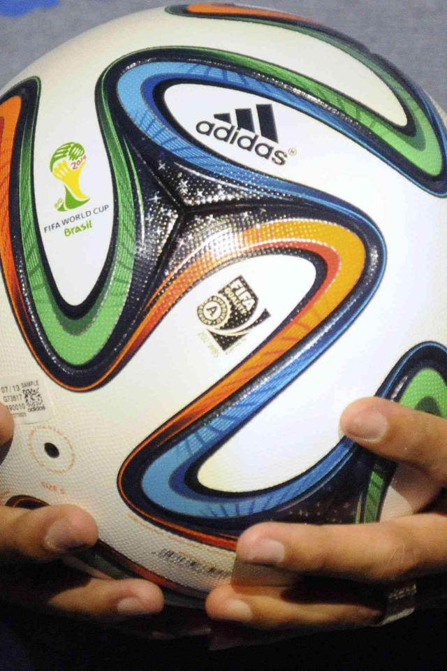 Мяч в руках Чемпионата Мира по футболу в Бразилии 2014