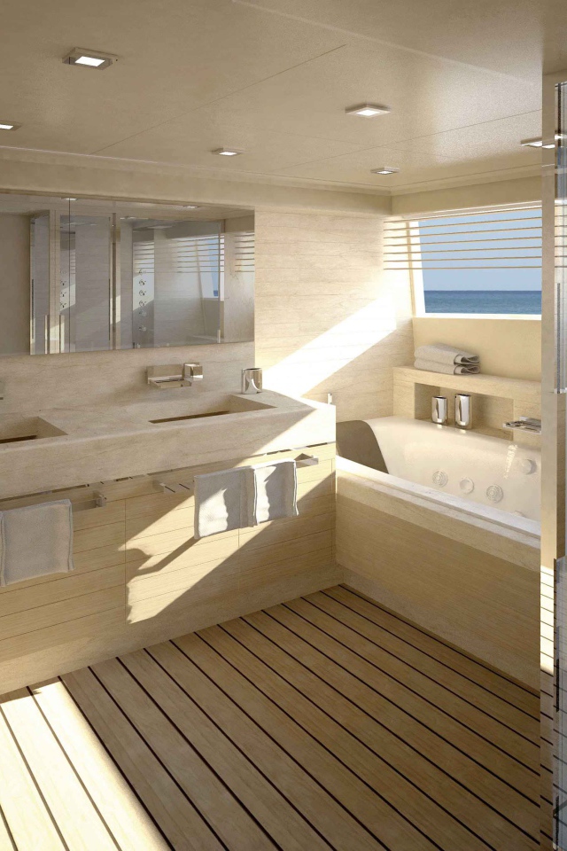 Солнце светит в окно ванной