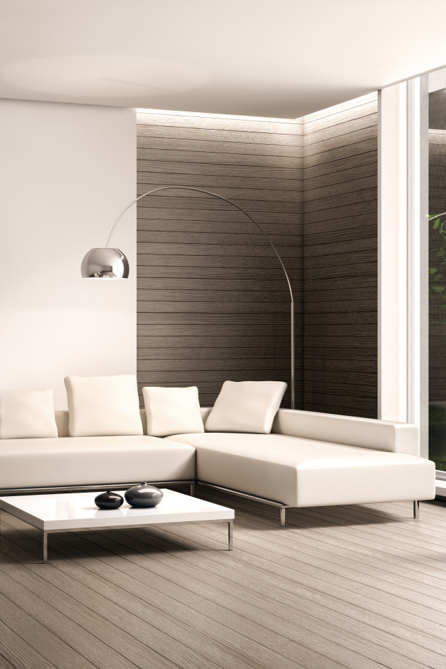 Окно на всю стену в гостиной