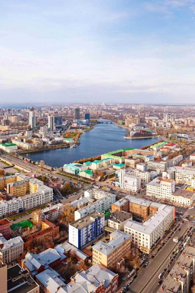 Вид сверху на Киев