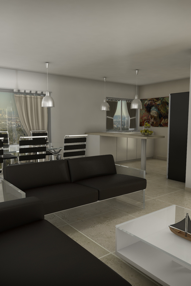 Белые стены в столовой