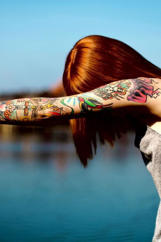 Woman with tattoo