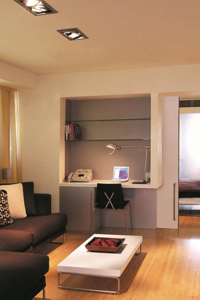 Рабочая зона в гостиной