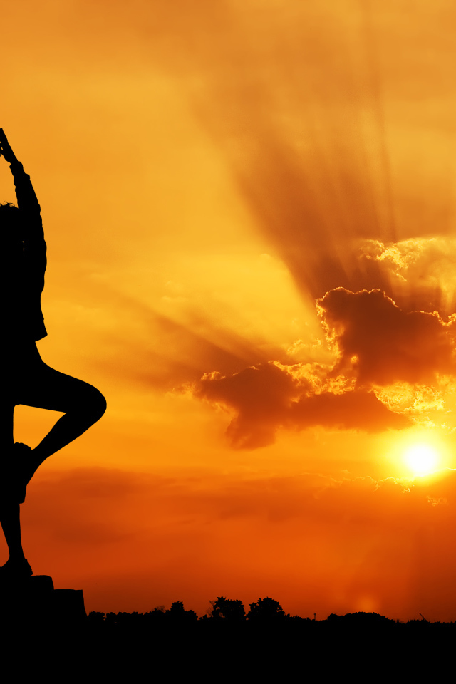 Йога на закате