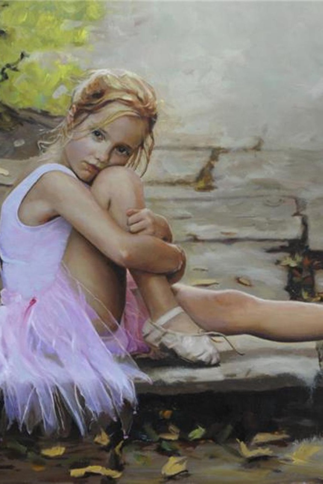 Юная балерина отдыхает