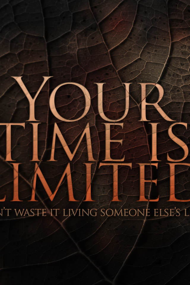 Твое время ограничено, не трать его впустую