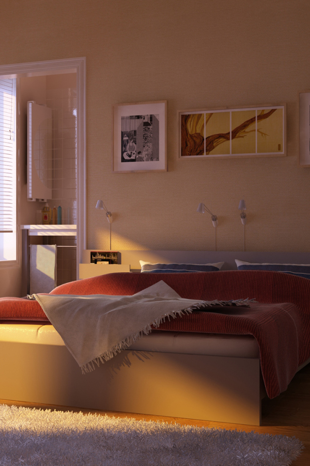 Спалня в стиле крем