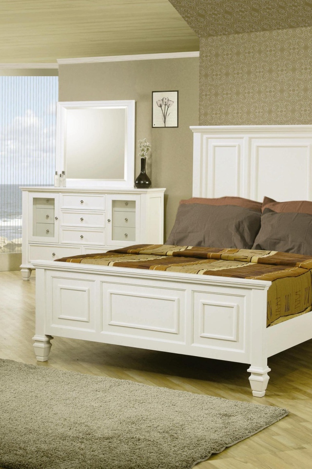 Белая мебель в спальне