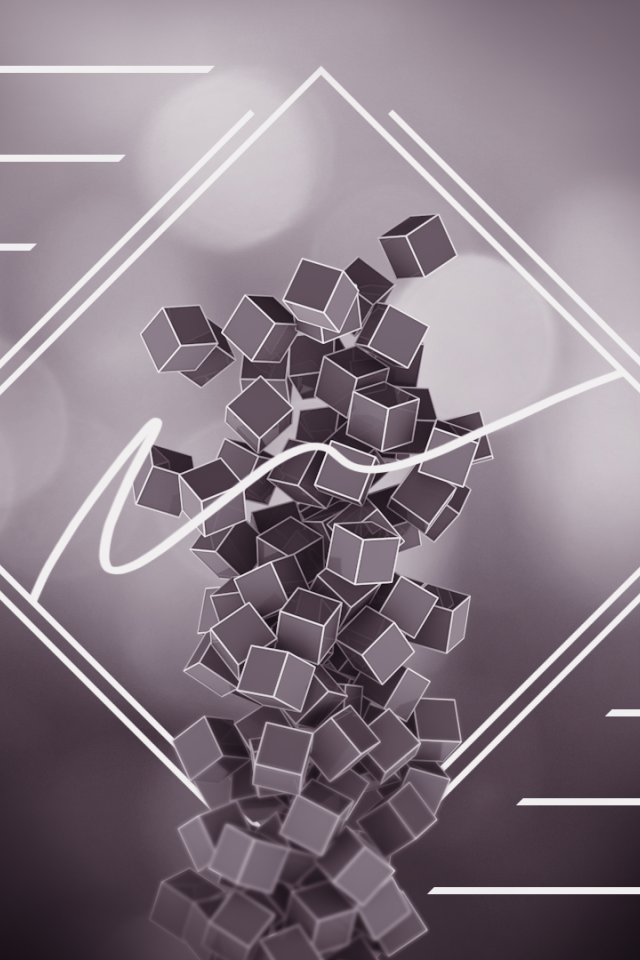 Столб из черных кубов 3Д