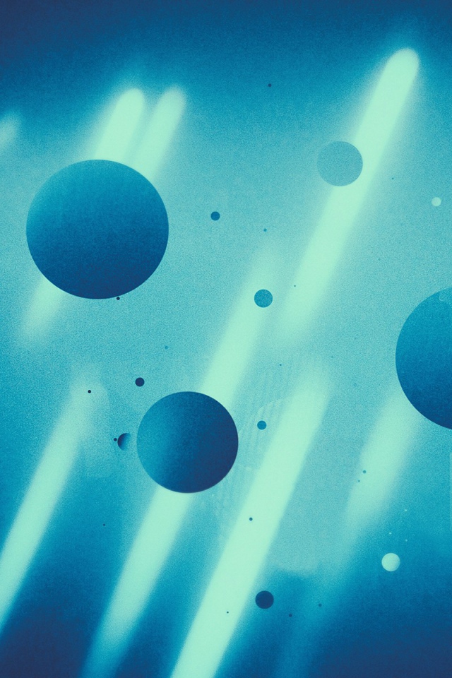 Абстрактные голубые сферы
