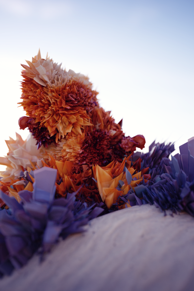 Абстрактная структура на песке