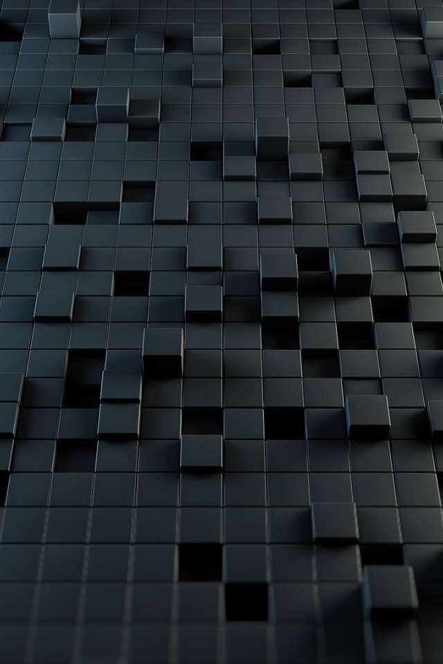 Фон из черных 3-Д кубиков