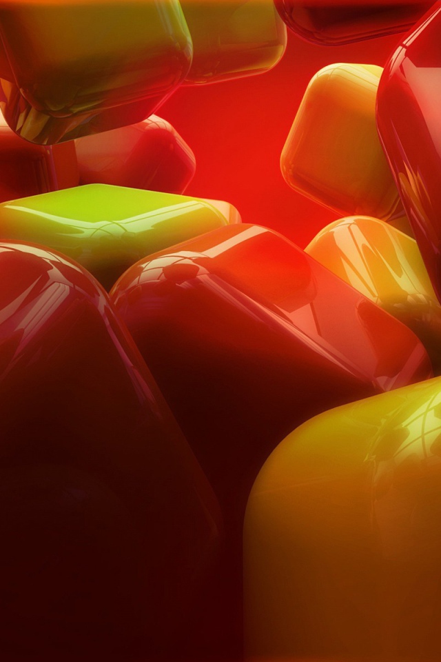 Между матовыми кубами, 3Д графика