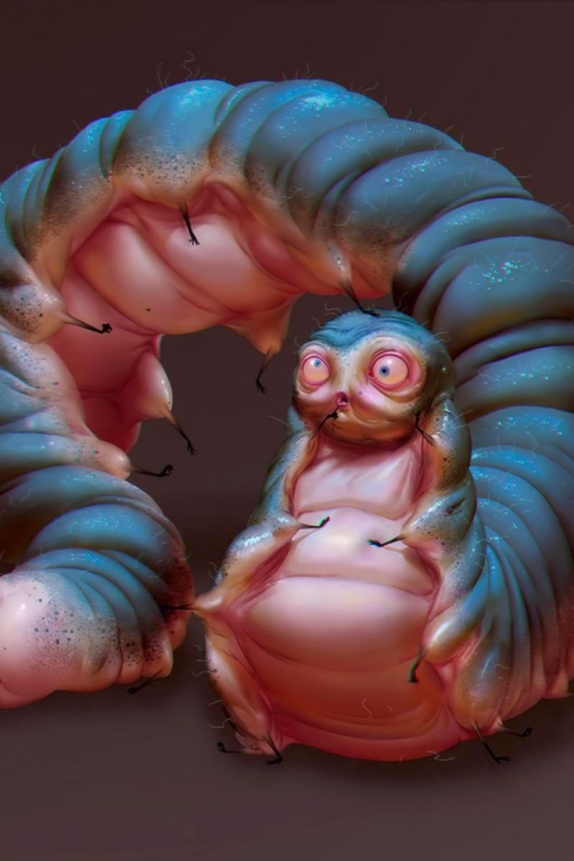 Гусеница, 3Д графика