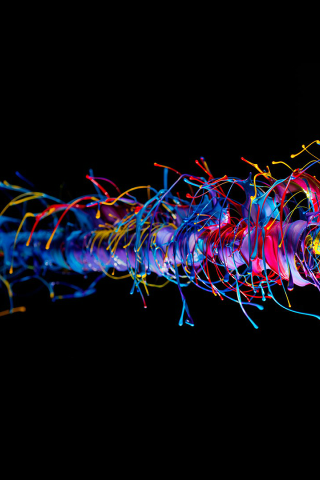 Красочная абстракция на черном фоне