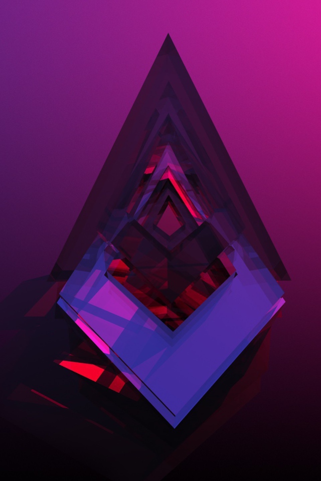 Кристалл на фиолетовом и розовом фоне