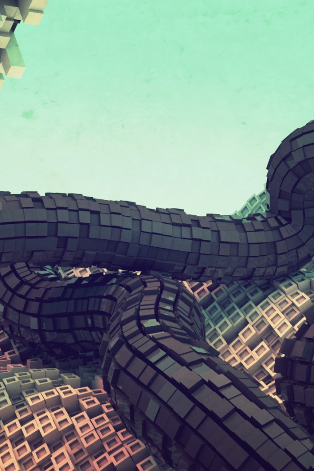 Кубические конструкции из пикселей