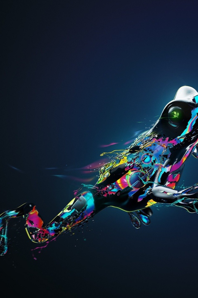 Цифровая лягушка в полете