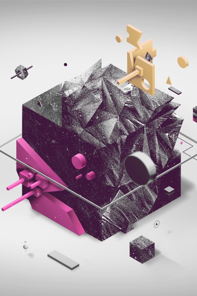 Разрушение куба, 3-Д графика