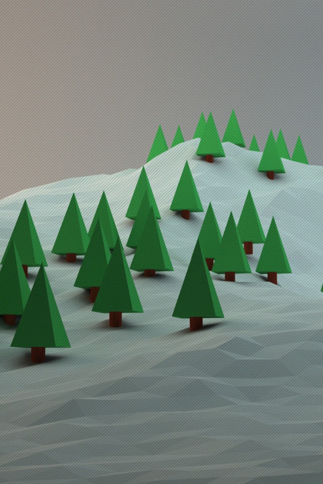 Ели на горе, 3-Д графика