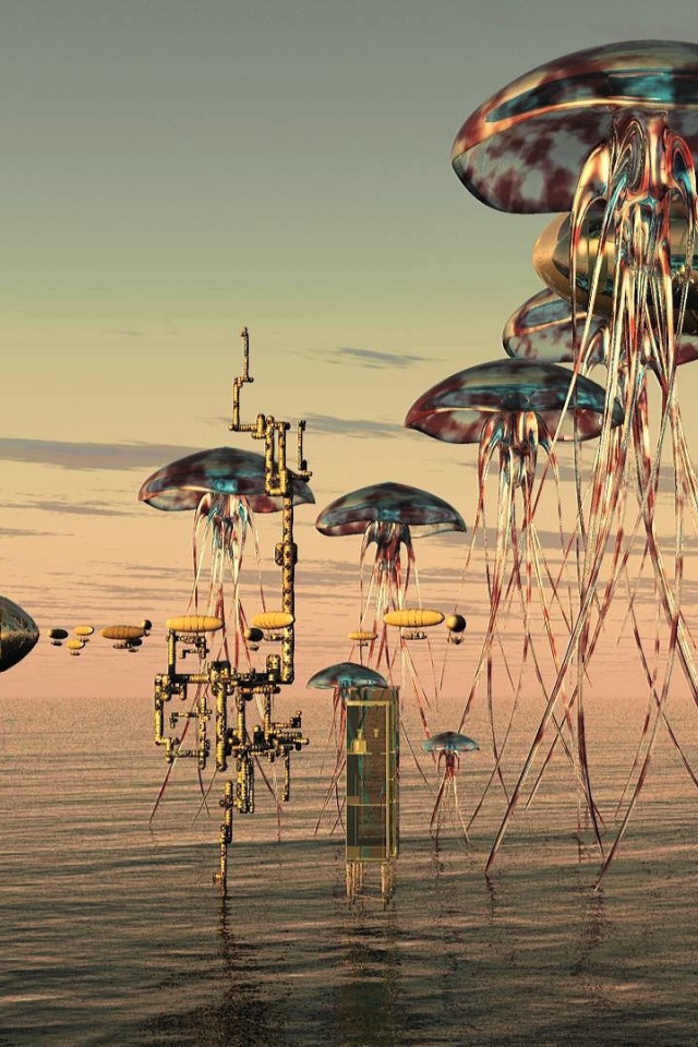 Летающие медузы среди дирижаблей