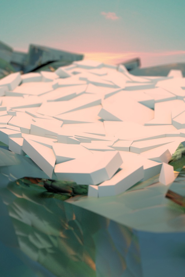 Ледник, 3Д графика