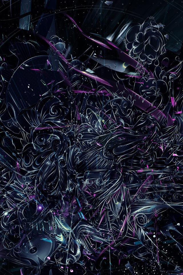 Переплетение абстрактных цветов