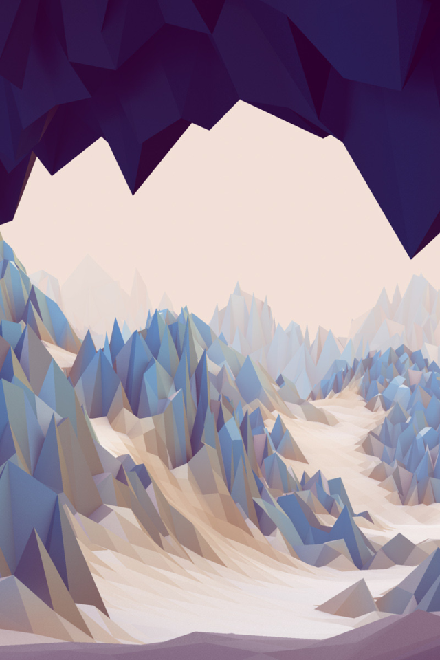 Горный пейзаж в 3Д