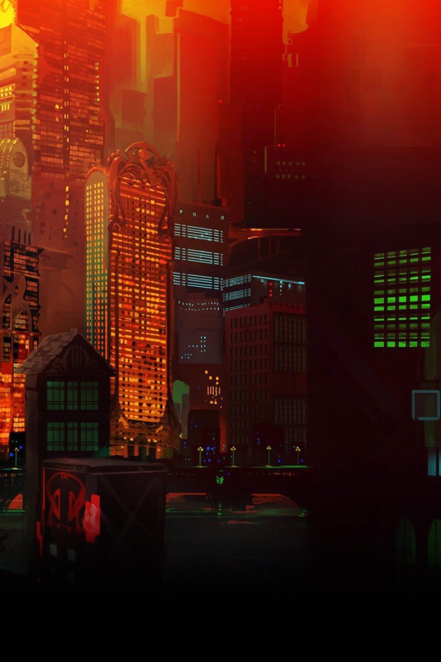 Night city, 3D graphics
