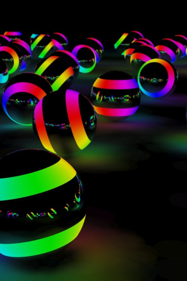 Радужные световые шары