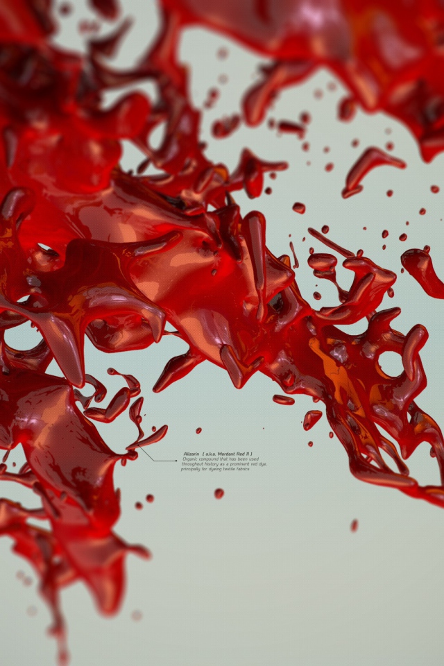 Красная кровь в 3-Д графике