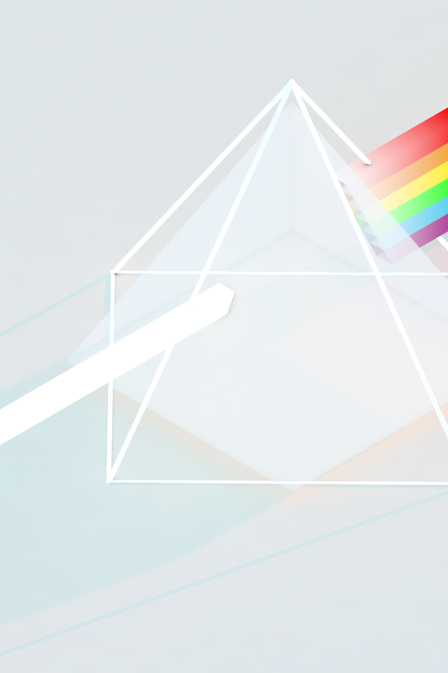 Преломление света в призме, 3Д графика