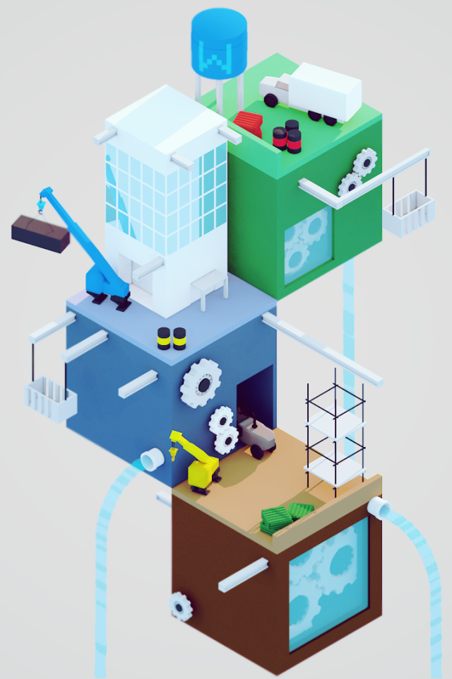 Устройство завода, 3Д графика