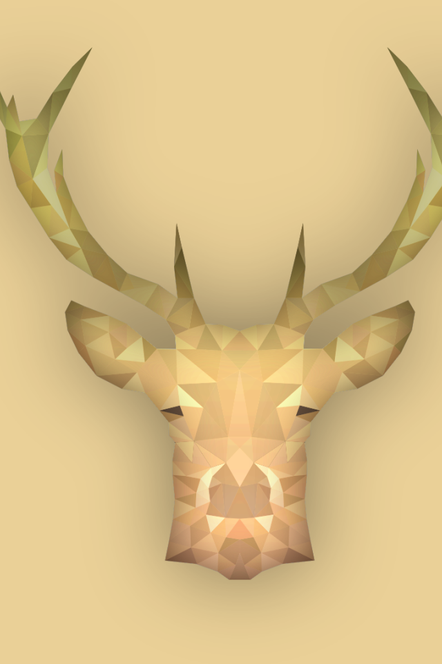 Голова оленя, светлый фон 3Д