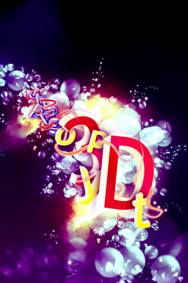 Надпись на пузырьках