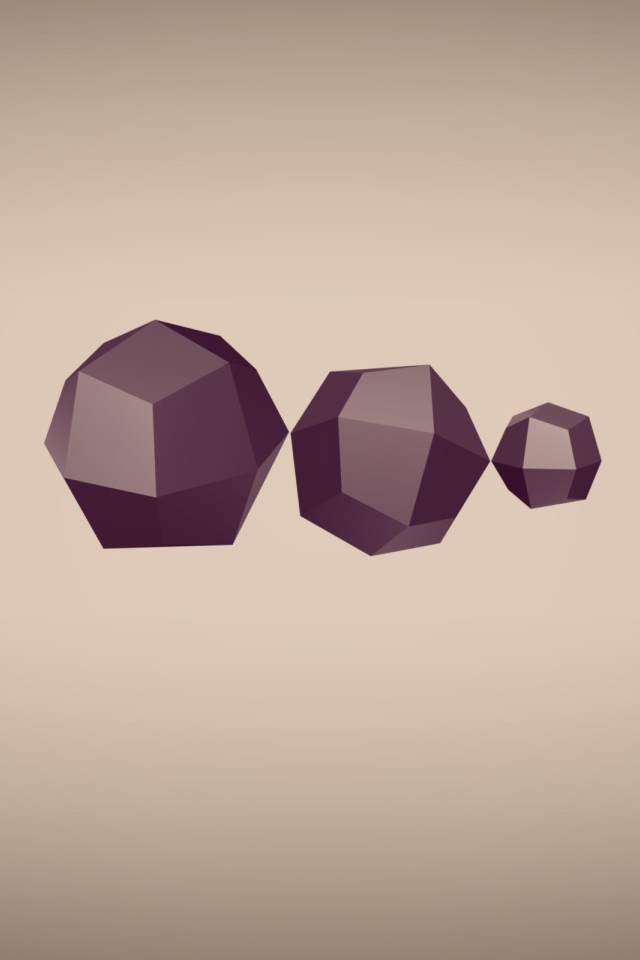 Три черных многогранника