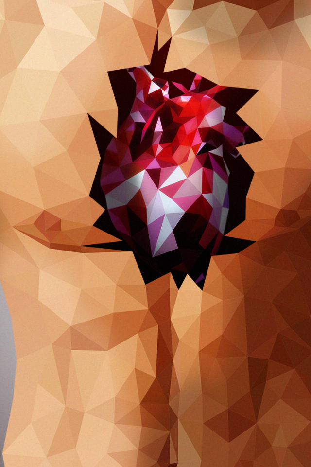 Торс мужчины, 3Д графика