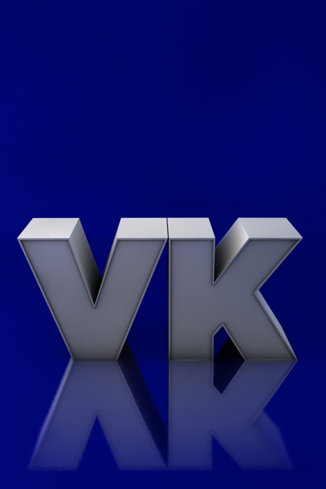Белые буквы ВК, 3Д модель