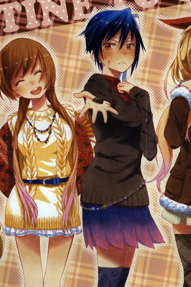 Персонажи аниме Притворная любовь дарят подарки