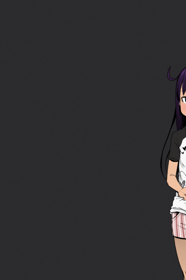 Девушка аниме Arekusa Mahone на черном фоне