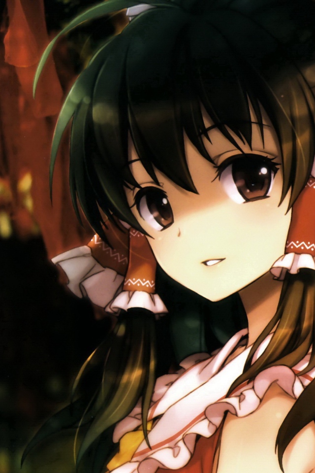 Девушка аниме Hakurei Reimu