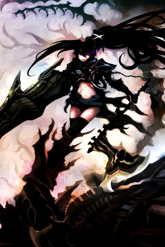 Девушка аниме Insane Black Rock Shooter
