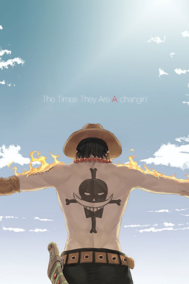 Персонаж аниме с тату пирата на спине