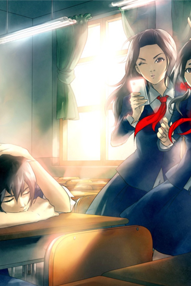 Персонажи аниме в школьной форме