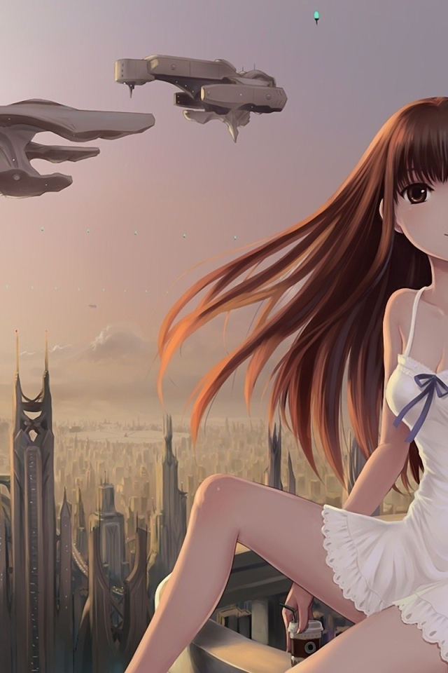 Девушка аниме в фантастической манге